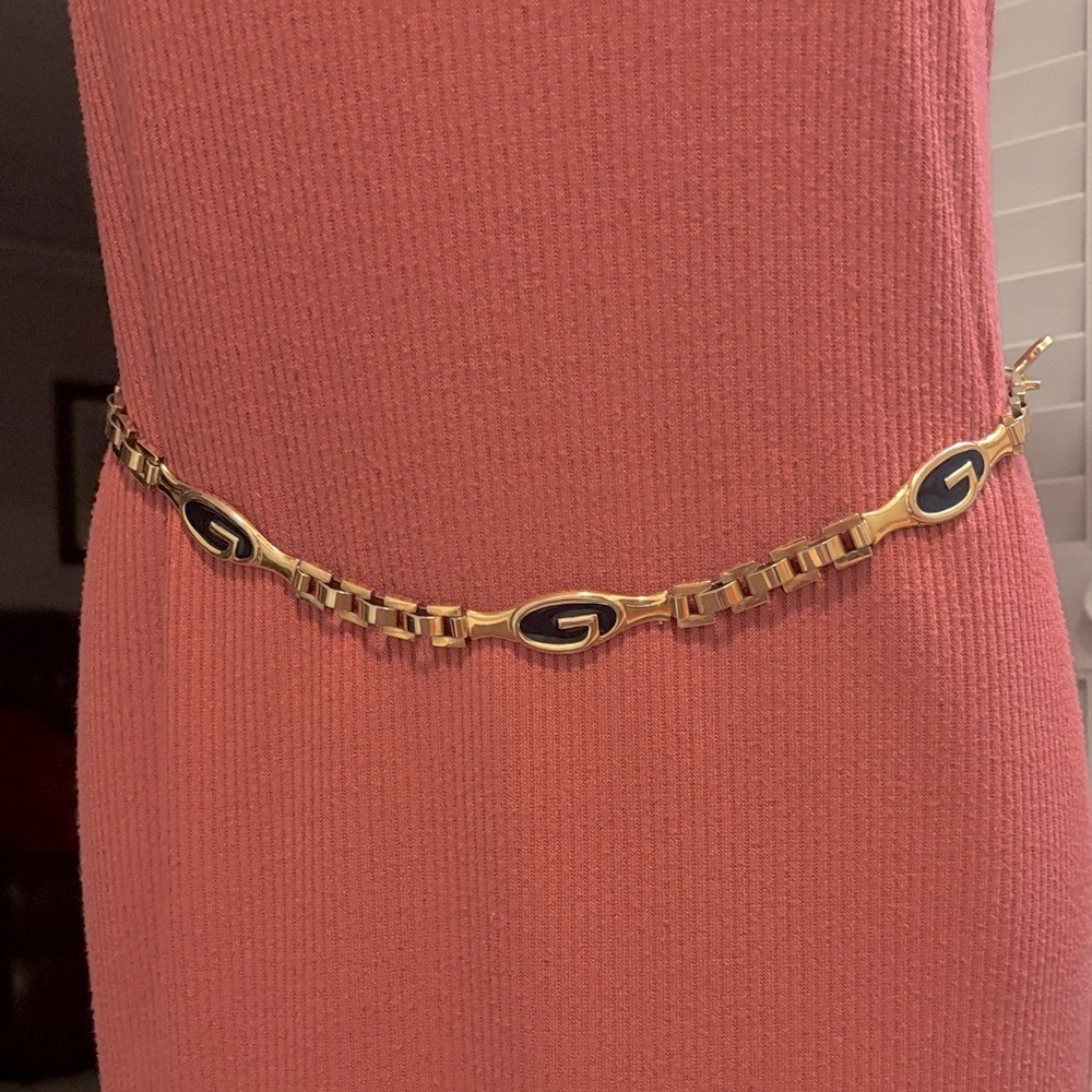 GUCCI Gold and Black Women's Belt - Picture 5 of 12